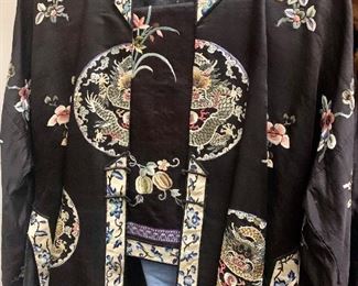 vintage two piece silk Asian outfit