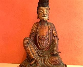 antique wooden Buddha
