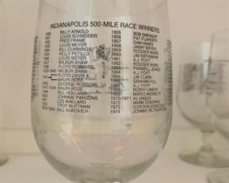 There is a variety of sizes of Indy 500 glasses