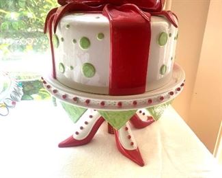 Dept 56 covered cake plate