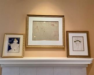 Toulouse Lautrec framed prints (see next 3 photos)