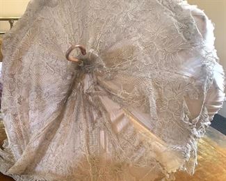 antique silk and lace parasol