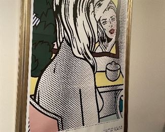 Roy Lichtenstein 1994 “Nude at Vanity” framed print