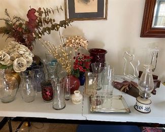 Vases, candle holders, lamps