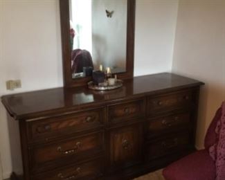 Dresser with mirror - solid  wood