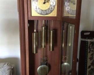 Grandfather clock - front view with case open