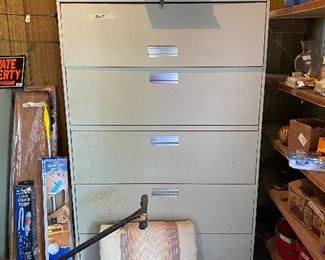 Outside storage building - excellent large file cabinet