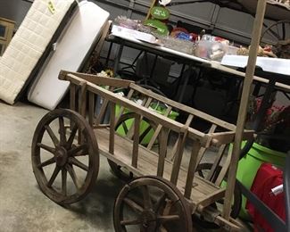Real wood donkey cart! Could not be cuter!