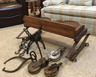 Antique wagon/buggy seat... now a coffee table with incredible style!