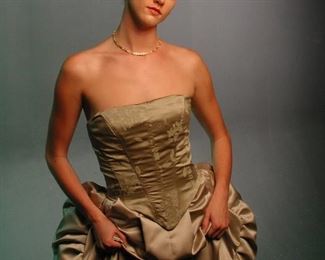 Sinclair, #1131, size 4, celedan corseted ball gown w/ wrap, $2,695
