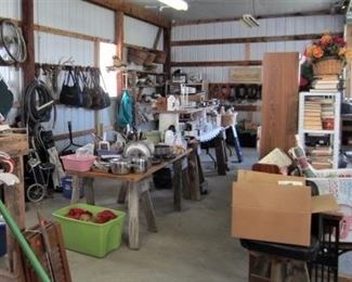 pots and pans hand bags misc.