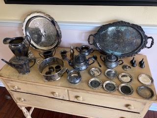 Various silverplate items