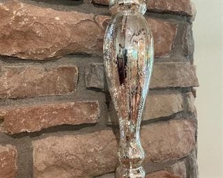Mercury glass candle holder