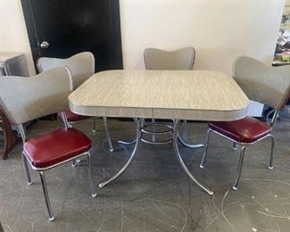 1950's Formica & Chrome Table W/4 Chairs