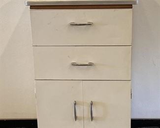 1950's Formica Top Kitchen Cabinet W/Cutting Board
