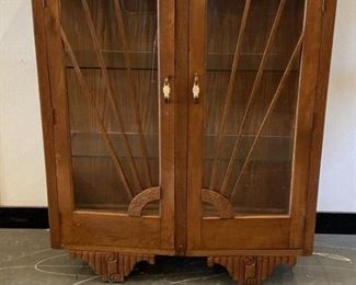 Art Deco 1940's Curio Cabinet