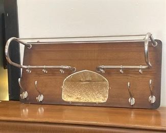 Antique Wall Hanging Coat Rack Mirror