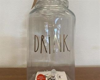 Rae Dunn Glass Water Tea Dispenser