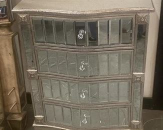 Mirror Front Bedside Table