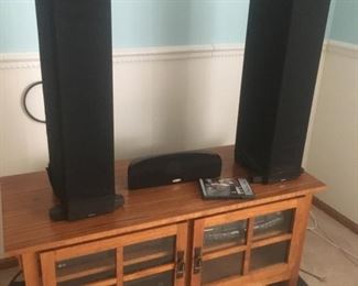Boston Tower Speakers & Mission Style Cabinet