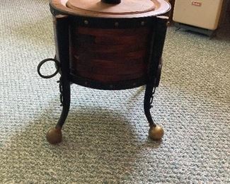 Base of antique wheel table