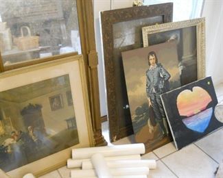 Blue boy paint by number, antique mirrors art