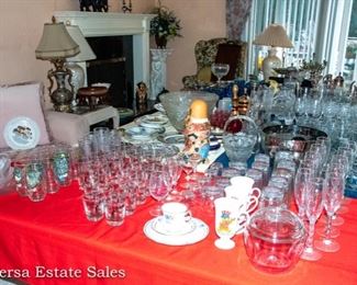 Tables of Glassware and Ceramics