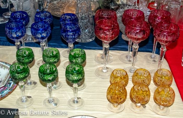 Bohemian Cut to Clear Crystal Stemware