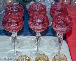 Bohemian Cut to Clear Crystal Stemware