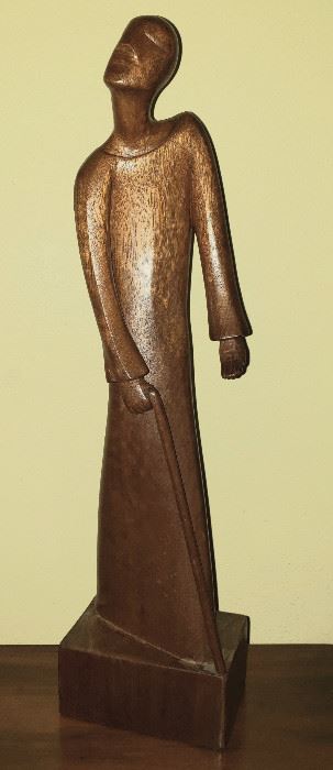 12" carved figurine