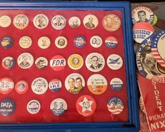 Very old political buttons