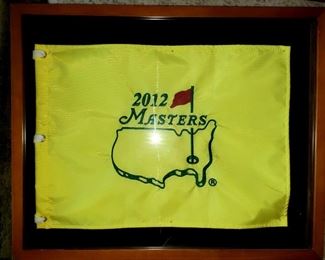 2012 Masters framed "flag"