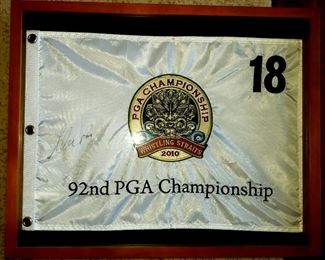2018 92nd PGA Champion flag signed by winner                   Martin Kaymer