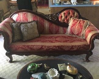 Mahogany empire style sofa