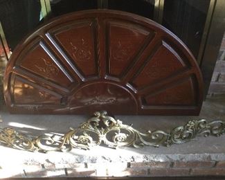 Mahogany fire screen