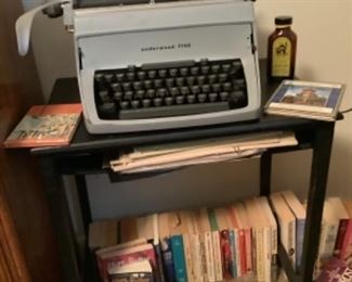Typewriter on handmade table