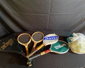 Back In Time Tennis Equipment