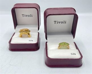 Tivoli Gold and Jeweled Rings