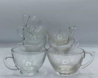 Two Sets Of Glass Teacups