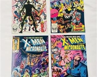 X-Men and the Micronauts #1 through #4 Comic Book Set
