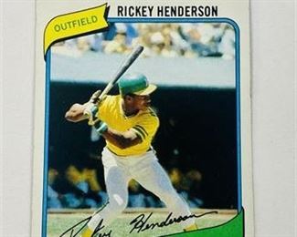 1980 Topps Rickey Henderson Card