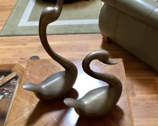 Swans, 19” and 12” H. 