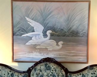 Egret by Nicol, 62” x 51”. 