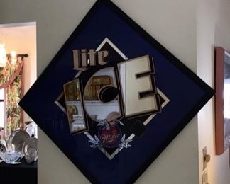 Miller Lite Ice Mirror, 32” x 32”. 