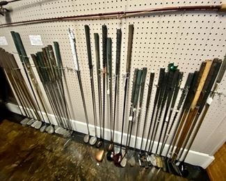 A selection of golf clubs...