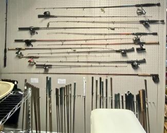 Vintage Fishing Rods and Golf Clubs