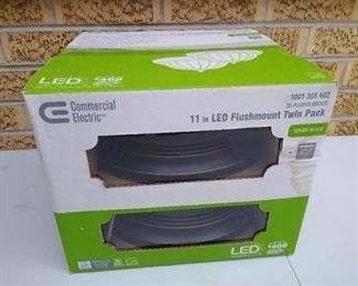 Commercial electric 11" led flush mount twin pack