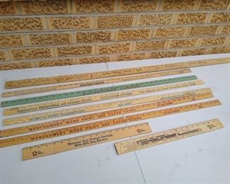 (7) yard sticks & (2) rulers