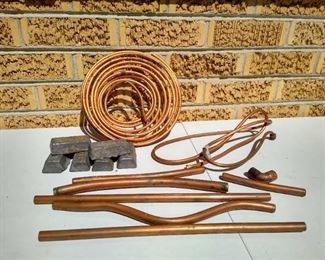 Copper tubing & lead blocks