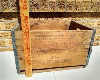Embassy dairy wooden crate